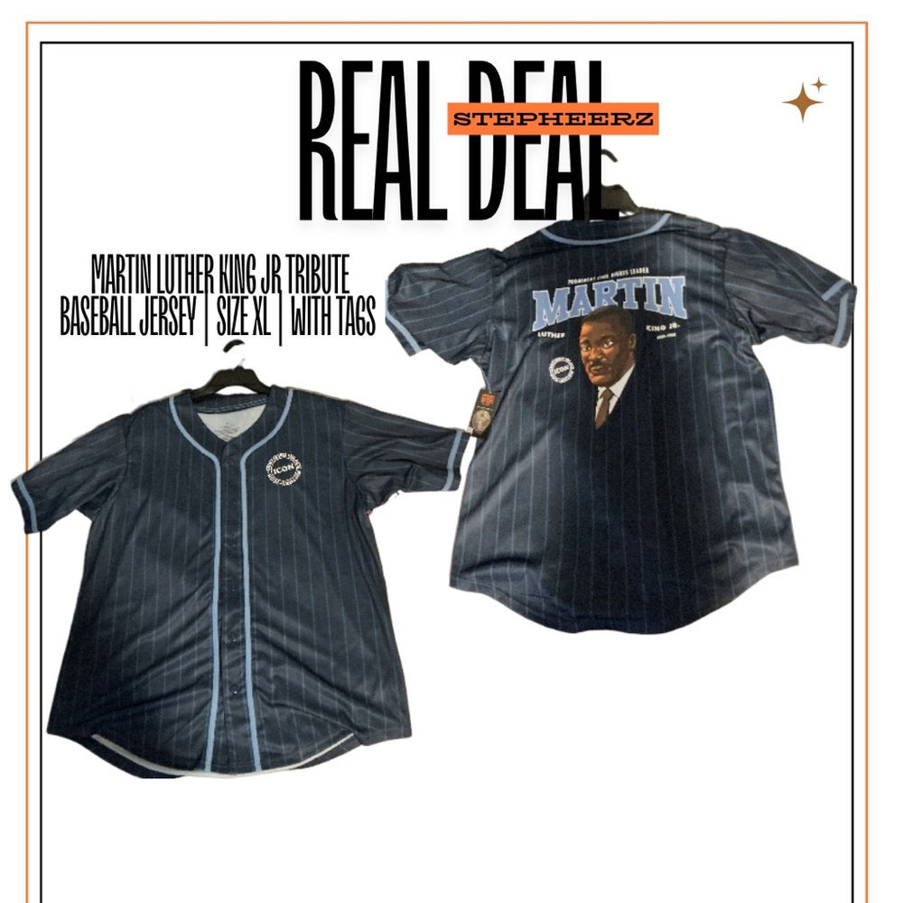 Martin Luther King Jr Tribute Baseball Jersey | Size XL | With Tags |